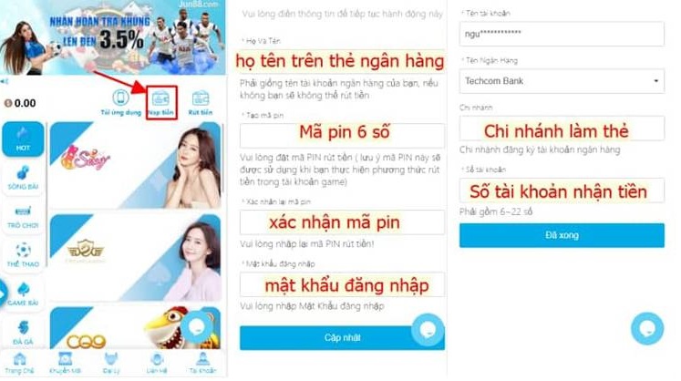 Hướng dẫn cách nạp tiền vào HI88